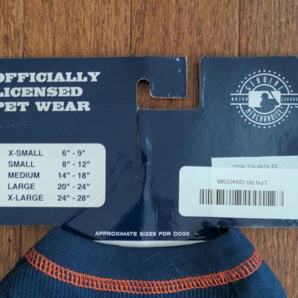 MLB Detroit Tigers Baseball XS Pet Jersey New - Picture 5 of 5